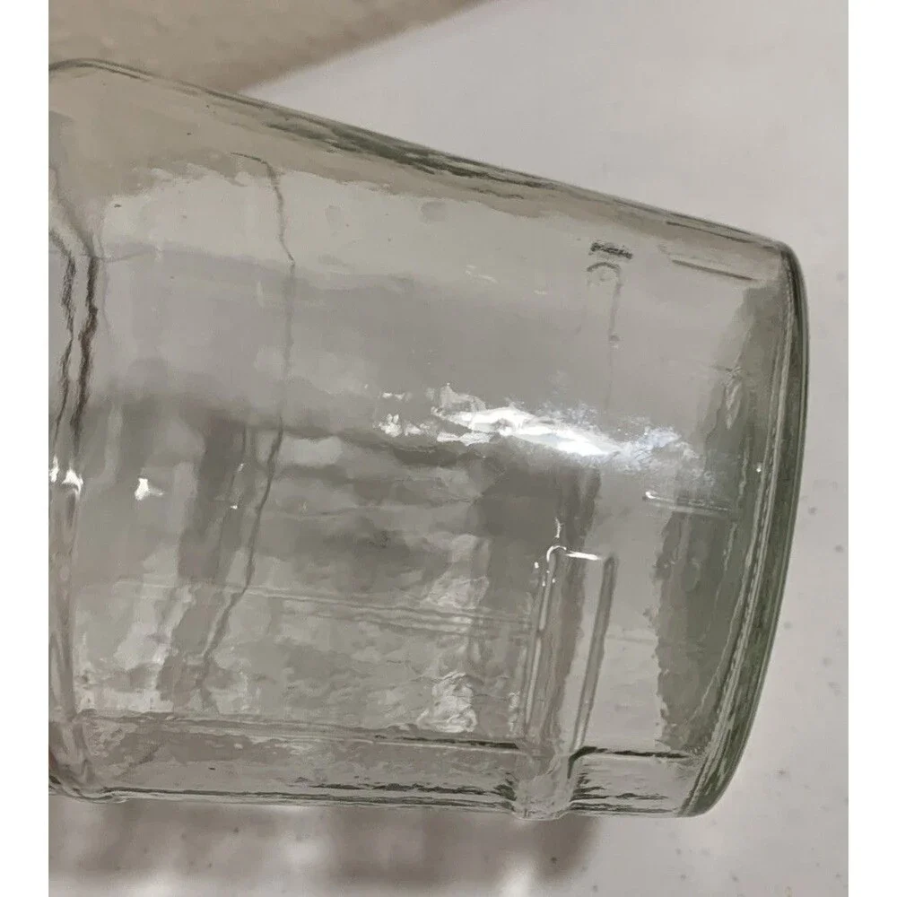 Vintage Herring Barrel Glass Jar Hoosier Canister Small 5” Farm House Country